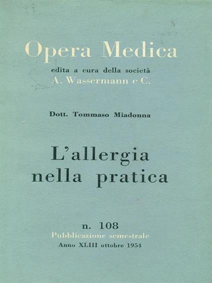 L' allergia nella pratica - Tommaso Miadonna - copertina