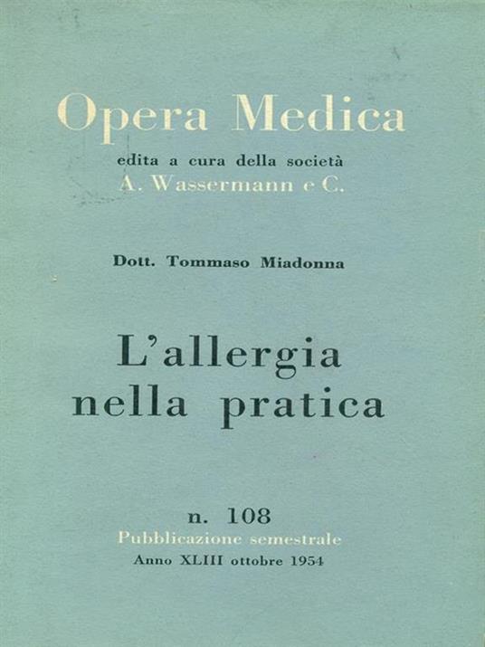 L' allergia nella pratica - Tommaso Miadonna - copertina