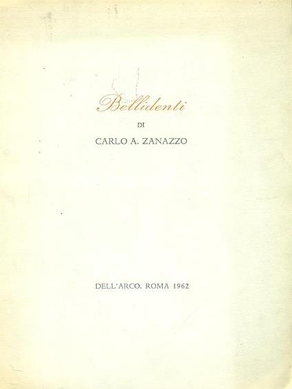 Bellidenti - Carlo Alberto Zanazzo - copertina