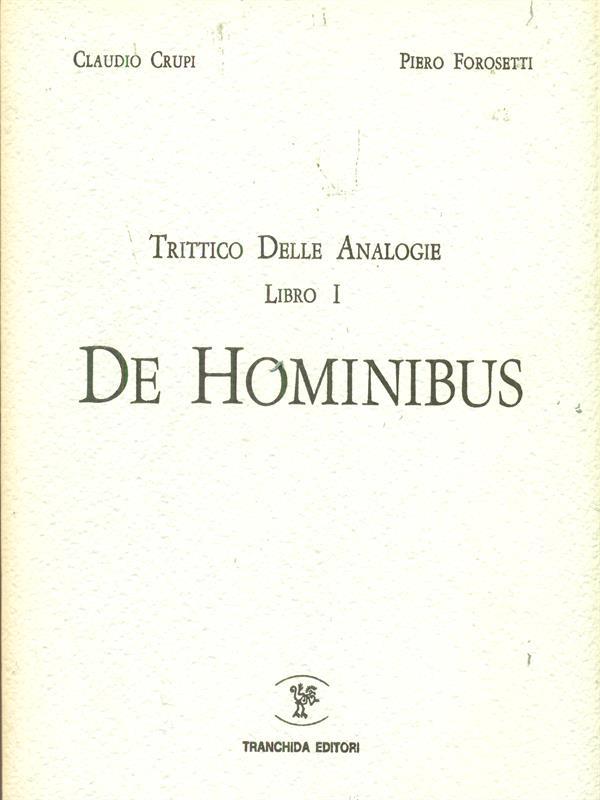 Trittico delle analogie Libro I De Hominibus