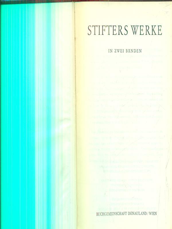 Stifters Werke. Band I