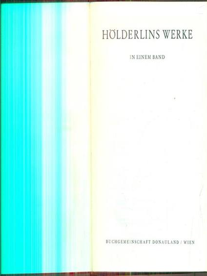 Holderlins Werke - copertina