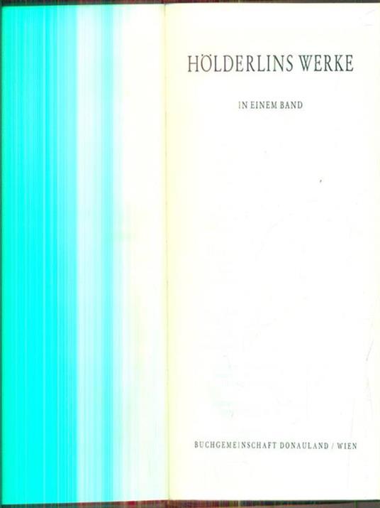 Holderlins Werke - copertina