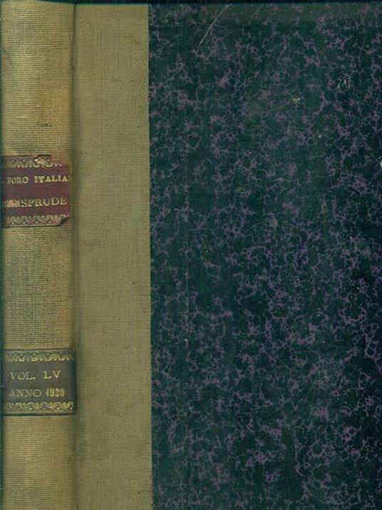 Il foro italiano raccolta generale di giurisprudenza 1930 - copertina