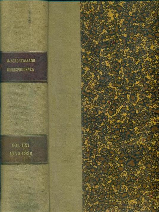 Il Il foro italiano raccolta generale di giurisprudenza 1936 - copertina