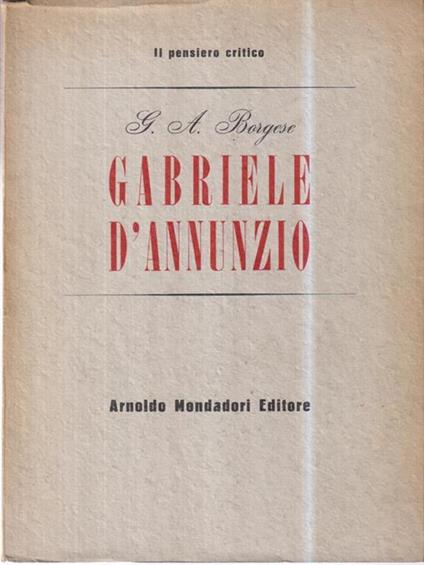 Gabriele D'Annunzio - Giovanna Borgese - copertina