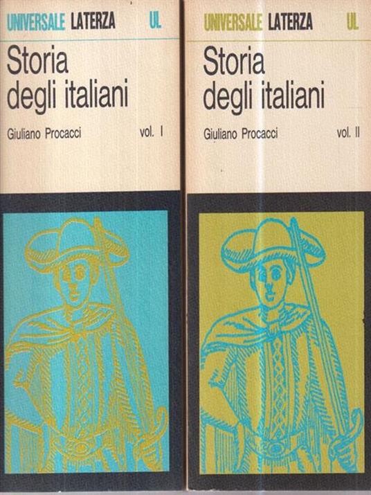 Storia degli italiani 2 voll - Giuliano Procacci - copertina