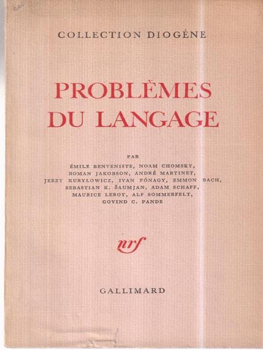 Problemes du langage -   - copertina