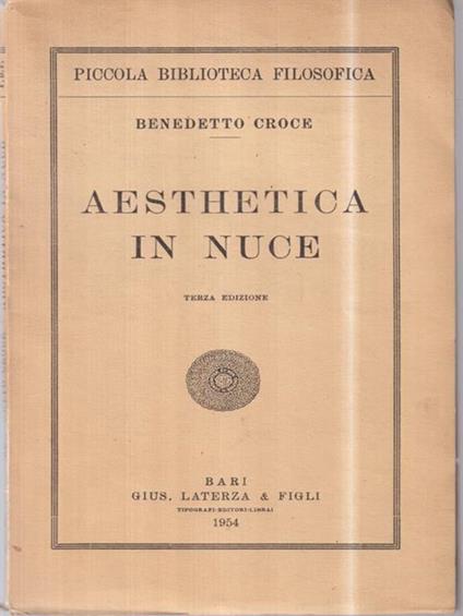 Aesthetica in nuce - Benedetto Croce - copertina