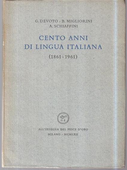 Cento anni di lingua italiana -   - copertina