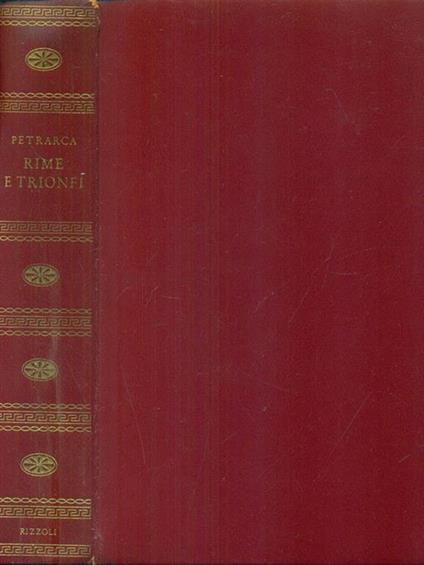 Rime e trionfi - Raffaello Ramat - copertina