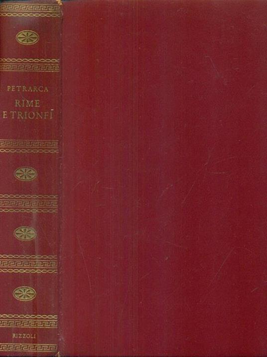 Rime e trionfi - Raffaello Ramat - copertina