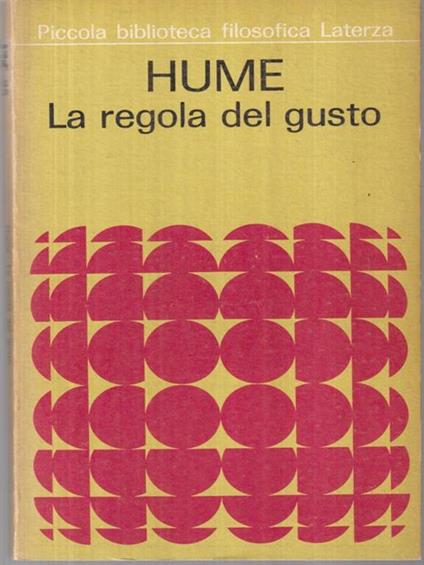 La regola del gusto - David Hume - copertina