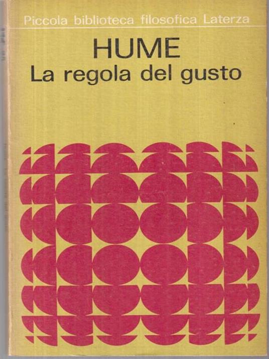 La regola del gusto - David Hume - copertina