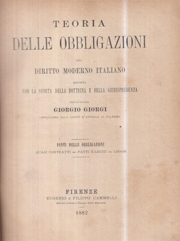 Teoria delle obbligazioni