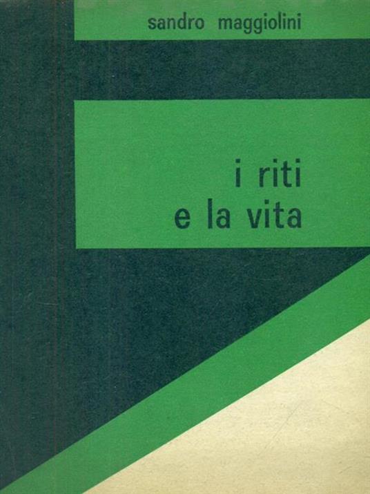 I riti e la vita - Sandro Maggiolini - copertina