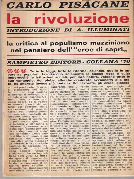 La rivoluzione - Carlo Pisacane - copertina