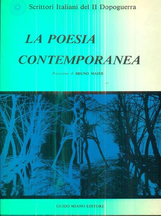 La poesia contemporanea - Bruno Maier - copertina
