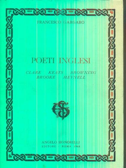 Poeti inglesi - Francesco Gargaro - copertina
