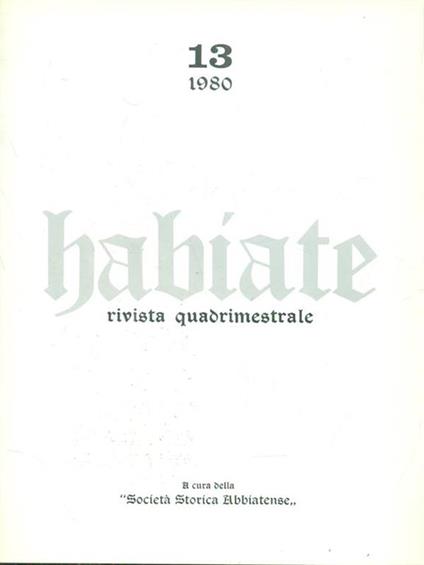 Habiate rivista quadrimestrale 1980-1982 - copertina