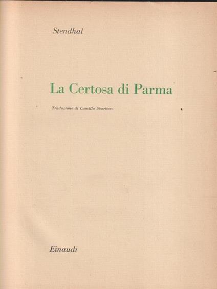 La Certosa di Parma - Stendhal - copertina