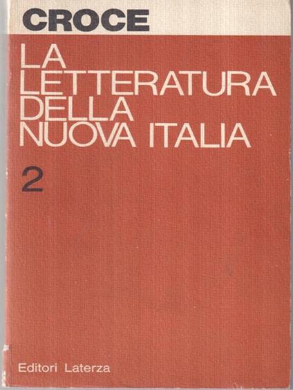 La letteratura della nuova Italia - Benedetto Croce - copertina