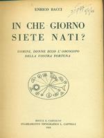 In che giorno siete nati?