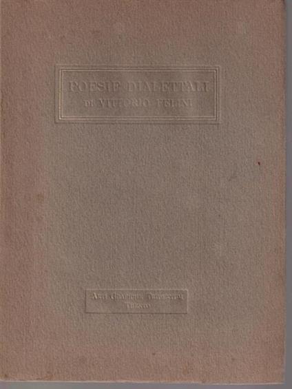 Poesie dialettali - Vittorio Felini - copertina