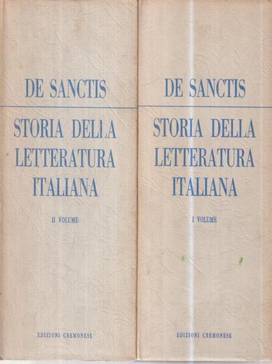 Storia della letteratura italiana 2 voll - De Sanctis - copertina
