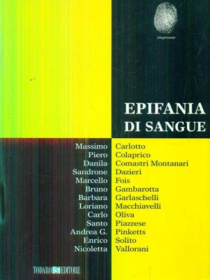 Epifania di sangue - copertina