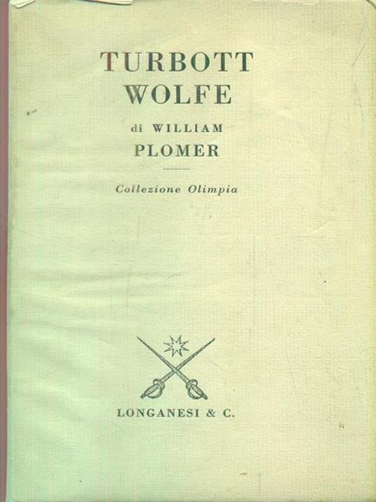 Turbott Wolfe - William Plomer - copertina