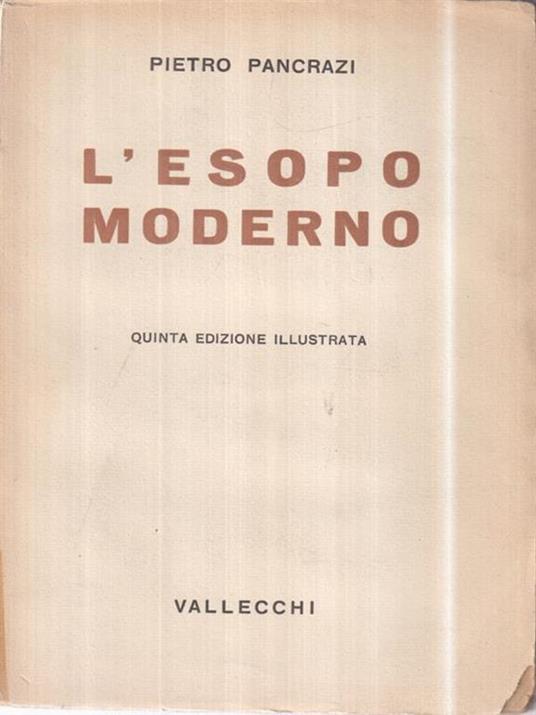 L' Esopo moderno - Pietro Pancrazi - copertina