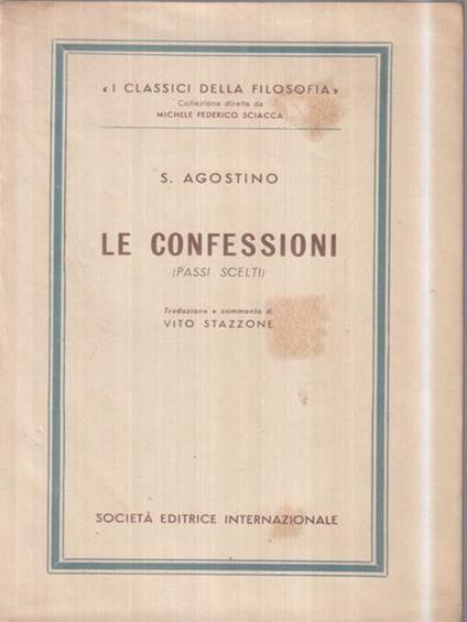 Le confessioni (passi scelti) - Agostino (sant') - copertina