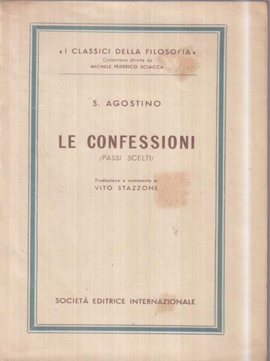 Le confessioni (passi scelti) - Agostino (sant') - copertina