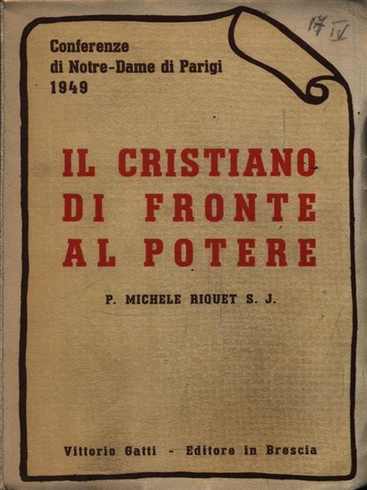 Il cristiano di fronte al potere - Pierre Riquet - copertina