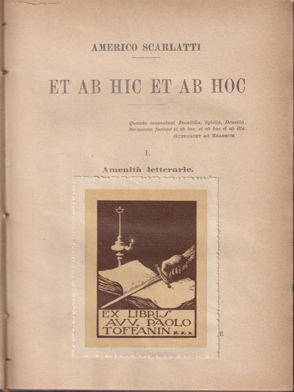 Et ab hic et ab hoc. I Amenità letterarie