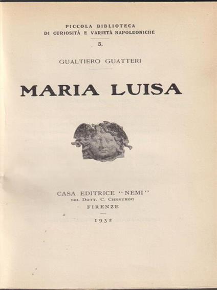 Maria Luisa - Gualtiero Guatteri - copertina