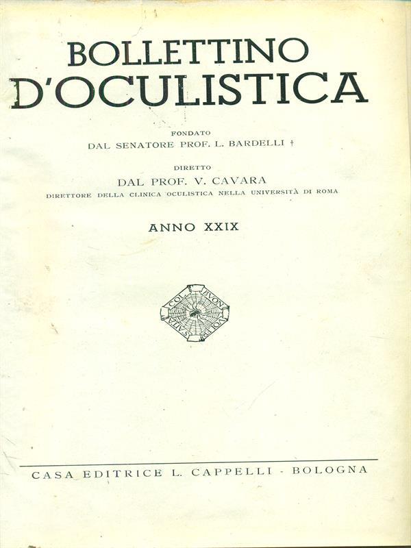 Bollettino d'oculistica XXIX/1950