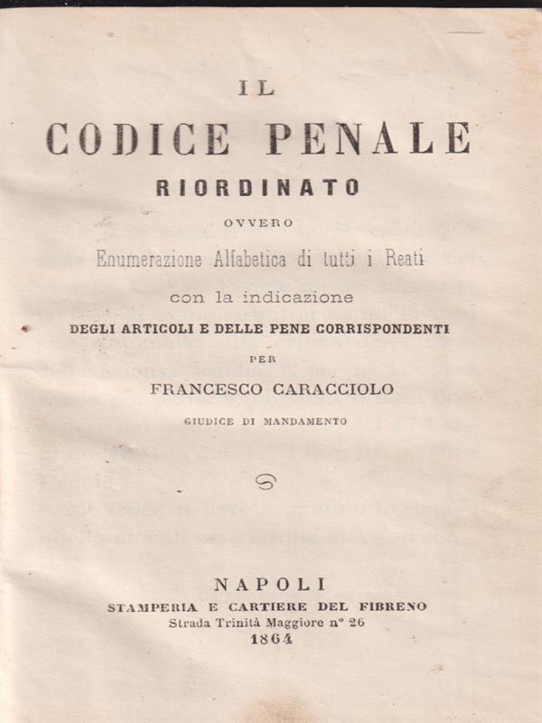 Il codice penale riordinato