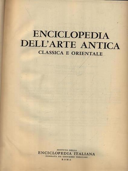 Enciclopedia dell'arte antica 12 vv - copertina