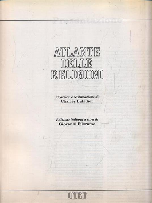 Atlante delle religioni - Charles Baladier - copertina