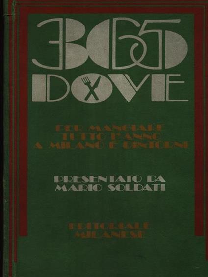 365 dove - Mario Soldati - copertina