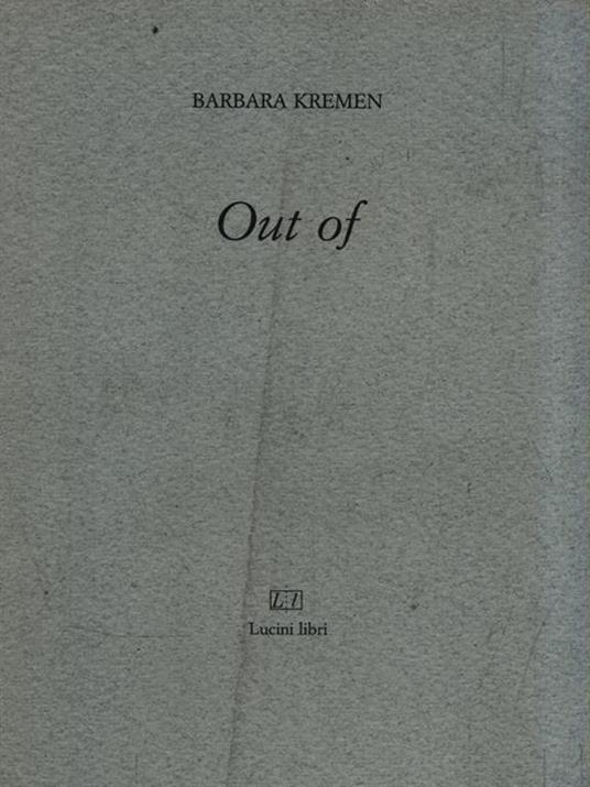 Out of - Barbara Kremen - copertina