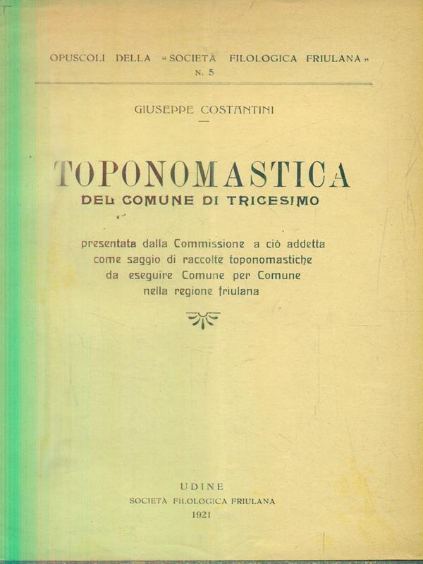 Toponomastica del comune di tricesimo
