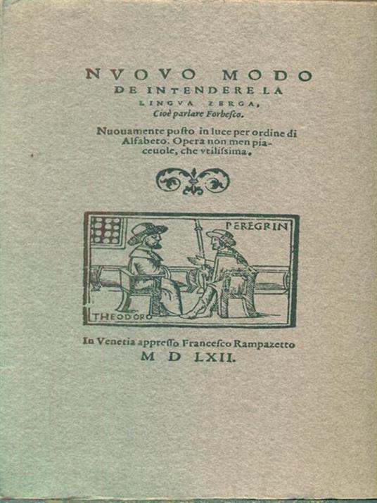 Nuovo modo de intendere la lingua zerga - copertina