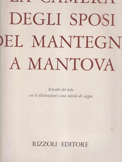 La camera degli sposi del Mantegna a Mantova. Estratto del testo - Luigi Coletti - copertina