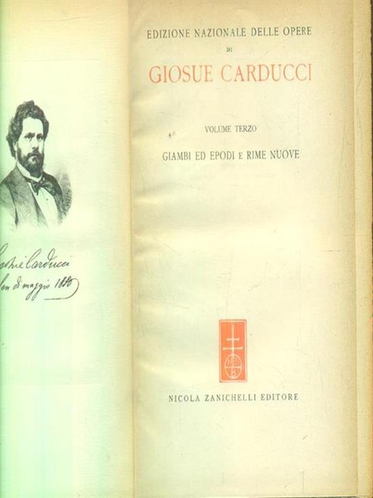 Giambi ed Epodi e rime nuove - Giosuè Carducci - copertina