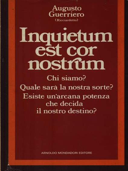 Inquietum est cor nostrum - Augusto Guerriero - copertina
