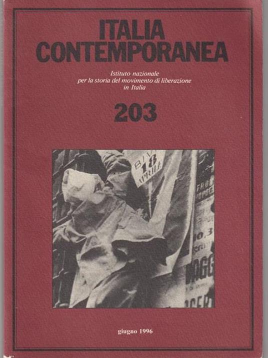 Italia contemporanea 203 - Giugno 1996 -   - copertina