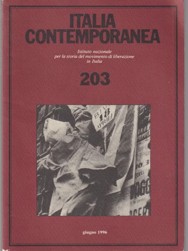 Italia contemporanea 203 - Giugno 1996